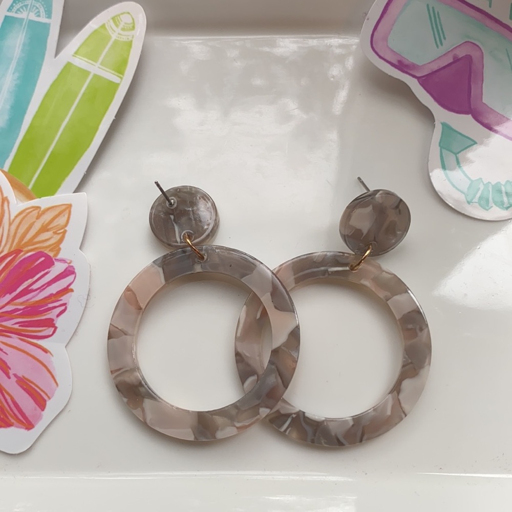 Circle Drop Earrings - Picture 5 of 5